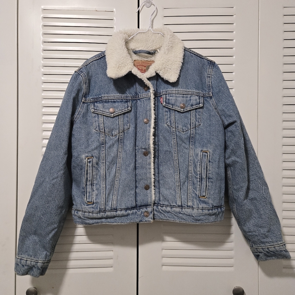 Levi's Original Sherpa Trucker Jacket Denim Size M